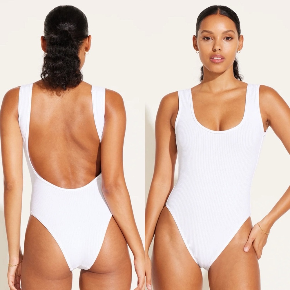 NWOT Vitamin A Reese One Piece In Reversible Black EcoRib Size S $245 - Picture 4 of 7
